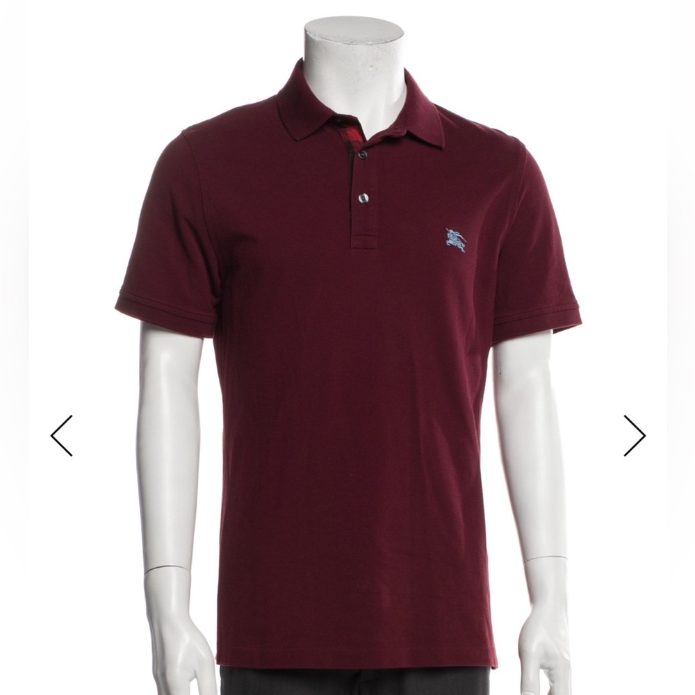 Burberry Men’s Burgundy Polo Shirt Size M